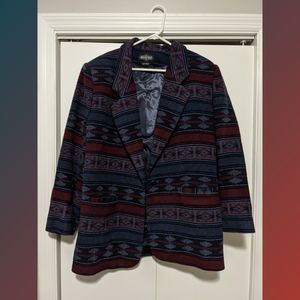 Vintage Southwest Aztec Wool Blazer